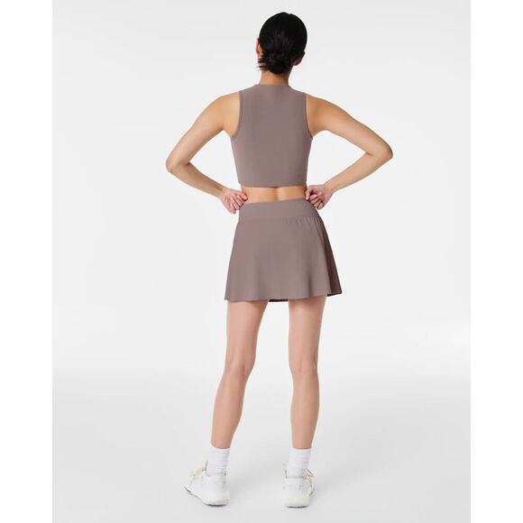 Spanx Contour Rib Mock Neck Crop Top Smoke Size L NWT - Picture 4 of 9